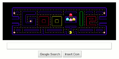 google pac-man logo