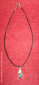 wrapped teardrop necklace